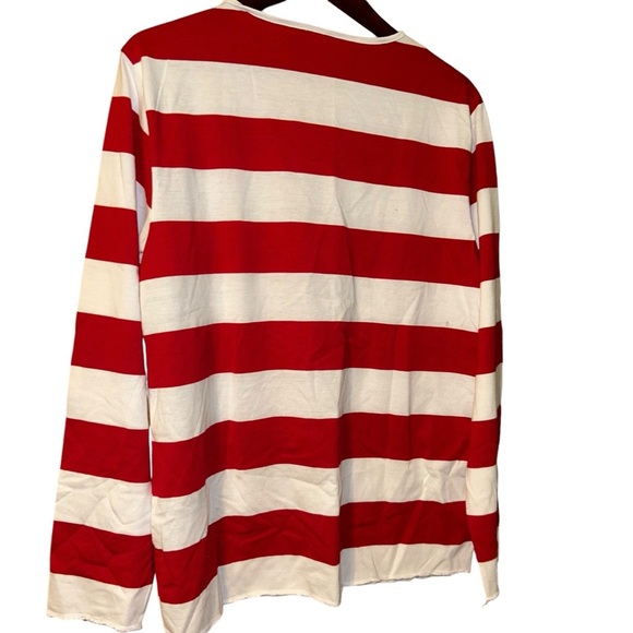 Adult where is waldo? costume shirt only small/medium unisex - Picture 2 of 3